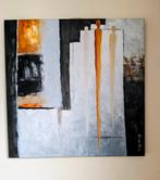 Abstract schilderij met figuren, 100x100 cm, Ophalen of Verzenden