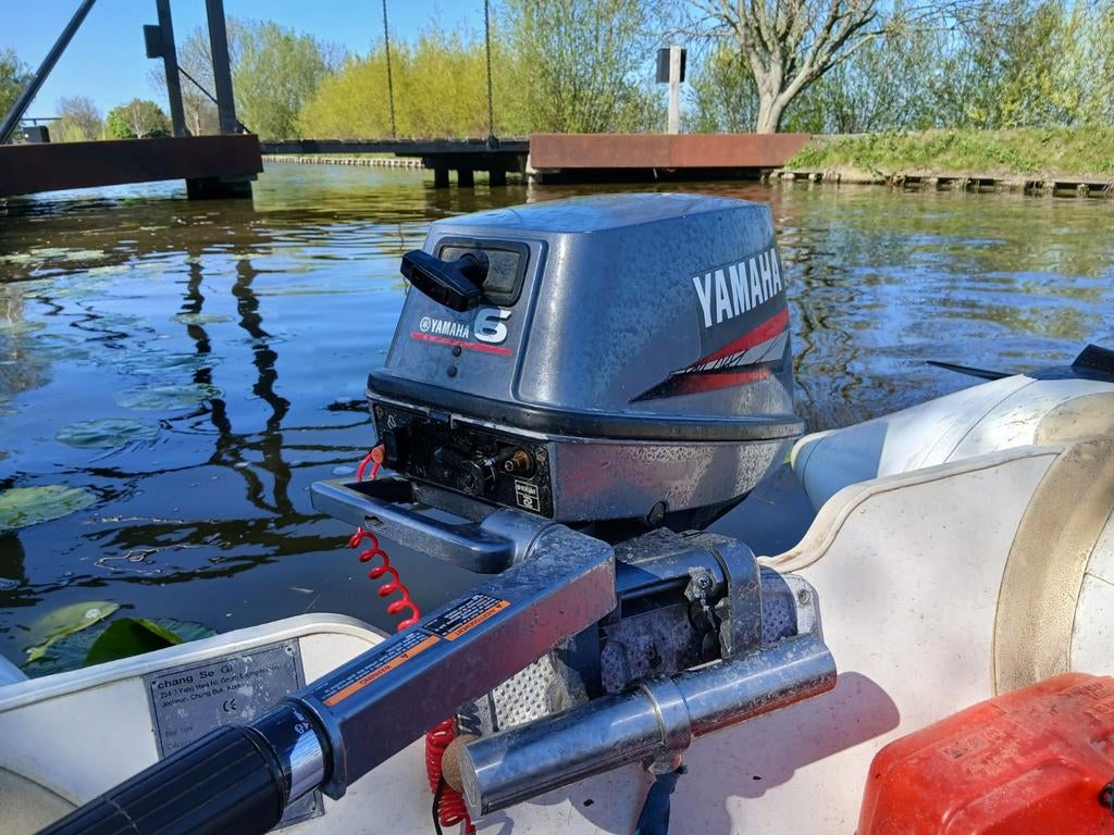 Yamaha 6pk 2-takt buitenboordmotor met Allpa rubberboot, Watersport en Boten, Ophalen of Verzenden, Gebruikt, Motor en Techniek
