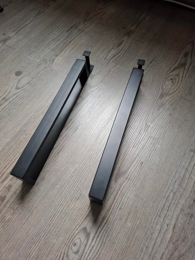 Zwarte Zelfklevende Handdoekrek Beugels - 40 cm, Ophalen of Verzenden, Gebruikt, Zwart, Handdoekenrek