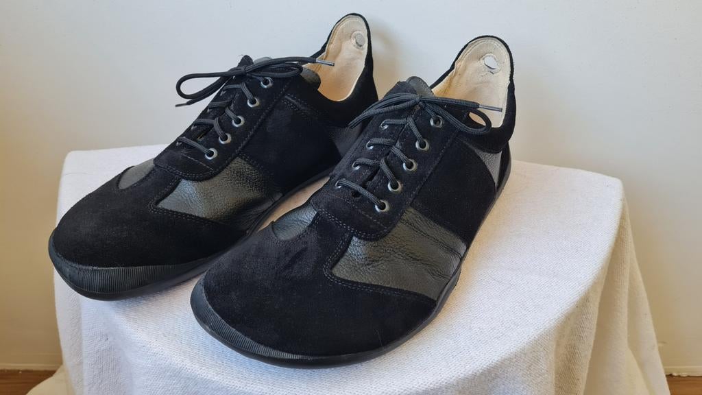 Barefoot schoenen Senmotic maat 44 zwart leer, Ophalen of Verzenden, Zo goed als nieuw, Zwart
