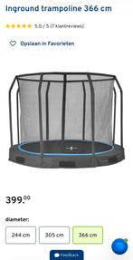 Gloednieuwe Inground trampoline 366cm, Ophalen, Nieuw