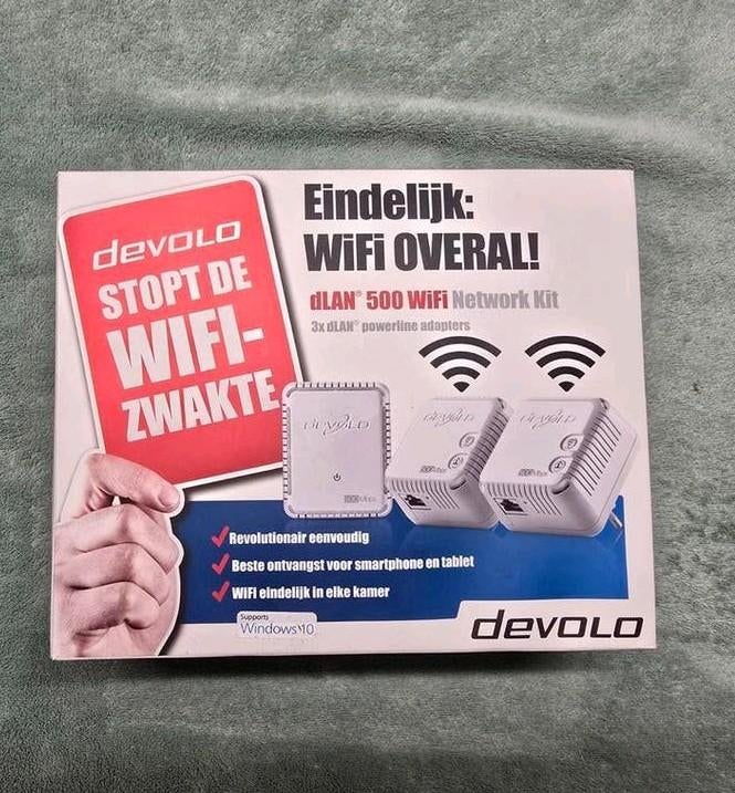 Te koop; Devolo dLAN 500 WiFi Network kit, Computers en Software, Netwerk switches, Ophalen of Verzenden, Gebruikt