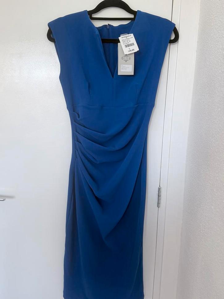 Diva Catwalk Jurk - Nieuw, valt als M/L, Kleding | Dames, Jurken, Nieuw, Maat 38/40 (M), Blauw, Ophalen of Verzenden