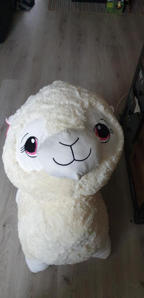 zeer grote pluche alpaca wit nieuw, Kinderen en Baby's, Speelgoed | Knuffels en Pluche, Nieuw, Overige typen, Wit, Ophalen of Verzenden