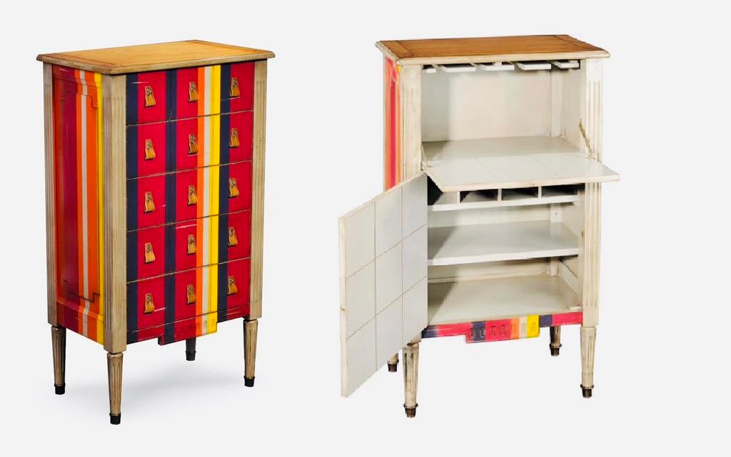 Grange Jacob Vintage Wine cabinet wijn kast bar kast, Ophalen, 5 tot 15 flessen, Zo goed als nieuw, 75 cm of meer