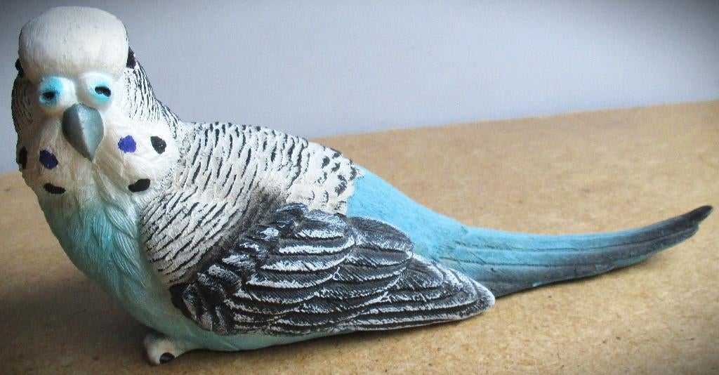 Parkiet~grasparkiet~Turquoise~Parkietje~levensgroot, Ophalen of Verzenden, Zo goed als nieuw, Vogel, Beeldje of Figuurtje