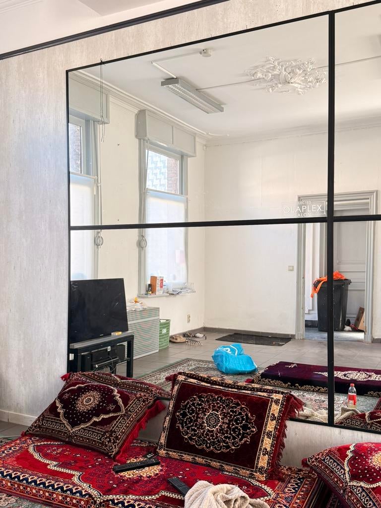 Grote kapsalon spiegels, 4 stuk, zo goed als nieuw, Ophalen of Verzenden, Zo goed als nieuw, Rechthoekig, Minder dan 100 cm