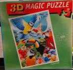 legpuzzel met Tropische Vogels, 3D effect, 500 stukjes, Ophalen of Verzenden, 500 t/m 1500 stukjes, Zo goed als nieuw, Legpuzzel