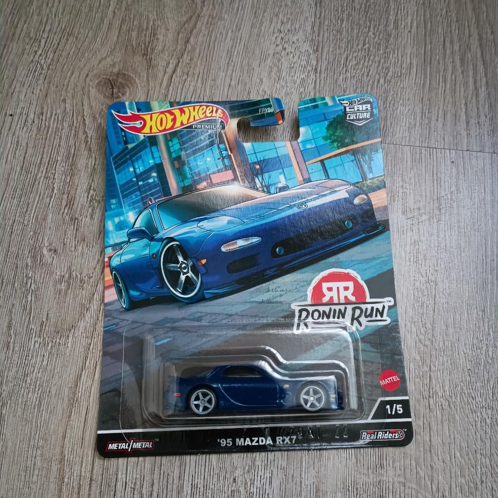 Hot Wheels Mazda RX7 95 Blue Ronin Run, Ophalen of Verzenden, Nieuw, Auto