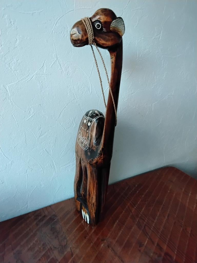 Houten dromedaris, Antiek en Kunst, Ophalen of Verzenden