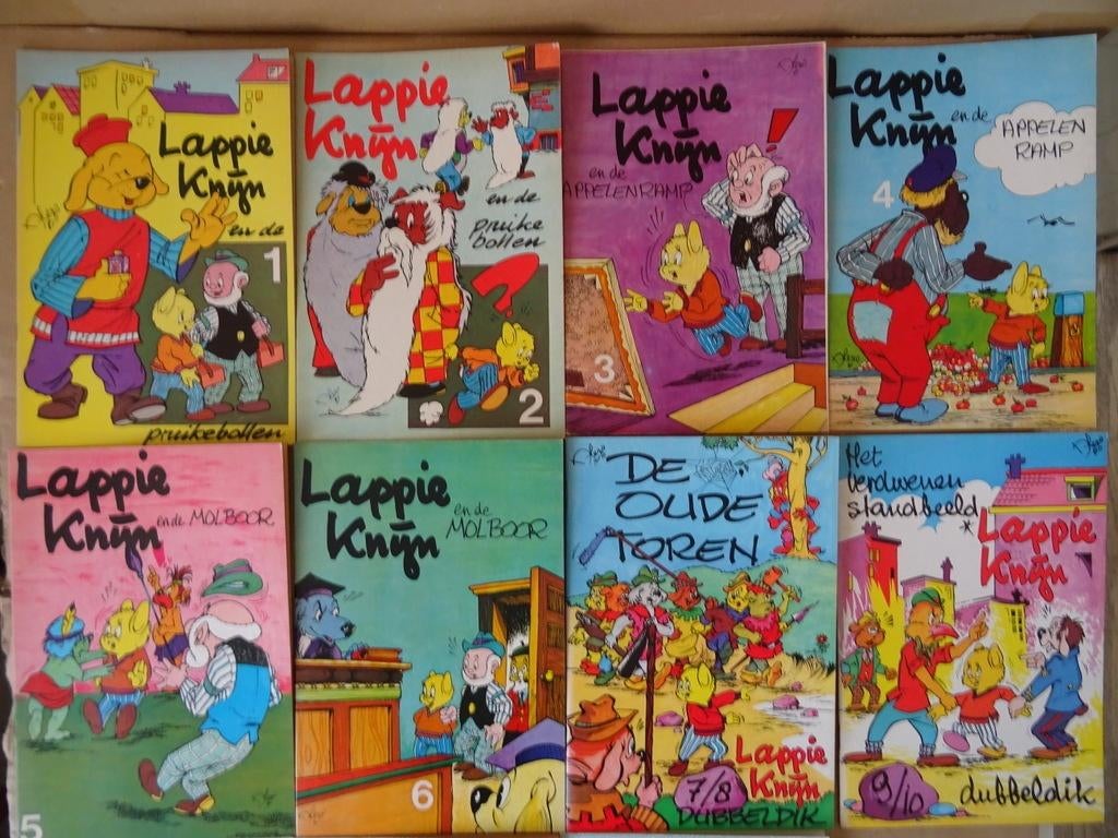 Curiosa Lex Overeijnder Lappie Knijn Deel 1 tot en met 14, Complete serie of reeks, Ophalen of Verzenden, Zo goed als nieuw, Lex Overeijnder