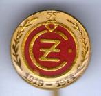 CZ rood op koper motorfietsen speldje ( G_010 ), Verzamelen, Verzenden, Nieuw, Transport, Speldje of Pin