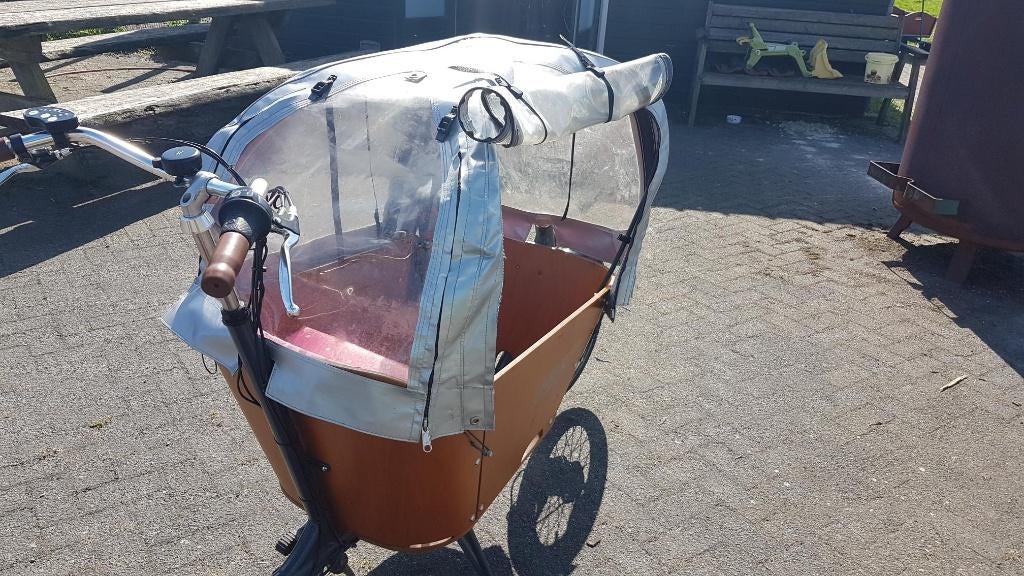 Huif windkap regenkap Babboe bakfiets, Fietsen en Brommers, Fietsen | Bakfietsen, Gebruikt, Huif, 3 kinderen, Ophalen