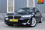 BMW 5 Serie 520i High Executive Rijklaarprijs-Garantie Leder, Achterwielaandrijving, Gebruikt, 4 cilinders, Zwart