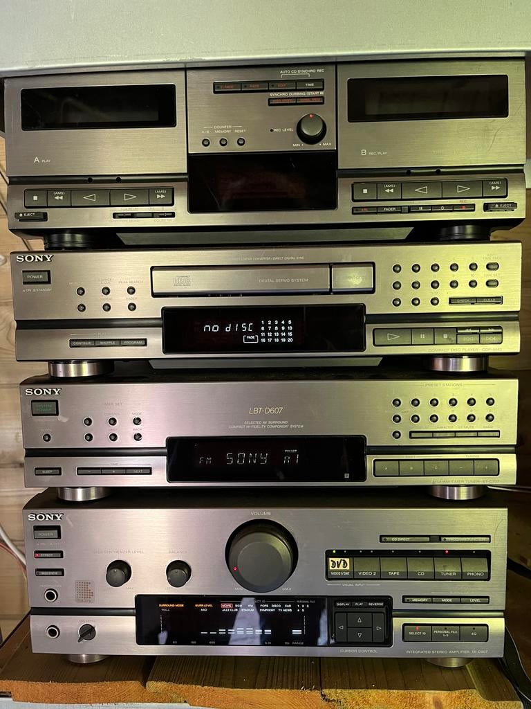 Sony LBT-D607 Hifi Set - Cassette, CD, Tuner, Versterker, Ophalen, Gebruikt, Cassettedeck, Losse componenten