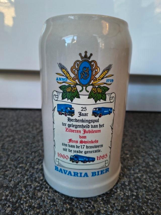 * Bavaria stenen pul 25 jubileum 1960 – 1985 Fons *, Verzamelen, Biermerken, Zo goed als nieuw, Pul(len), Bavaria, Ophalen of Verzenden