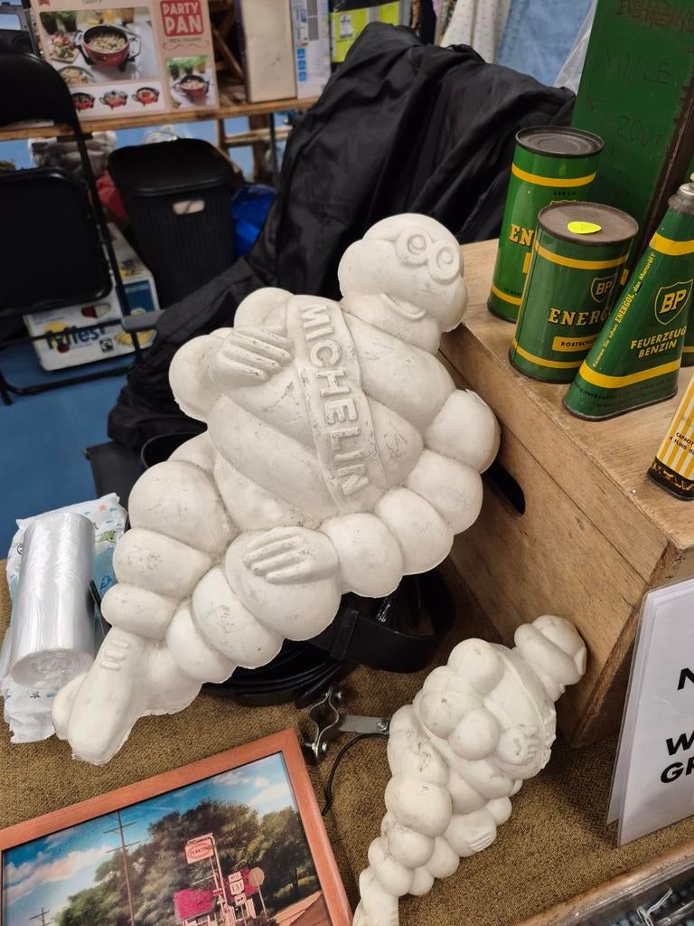 Vintage Michelin Bibendum Beeld - Decoratie, Ophalen of Verzenden, Gebruikt, Gebruiksvoorwerp