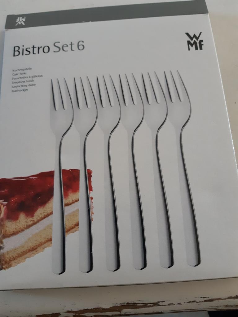 6 Nieuwe WMF TAARTVORKJES., Ophalen of Verzenden, Nieuw, Rvs of Chroom