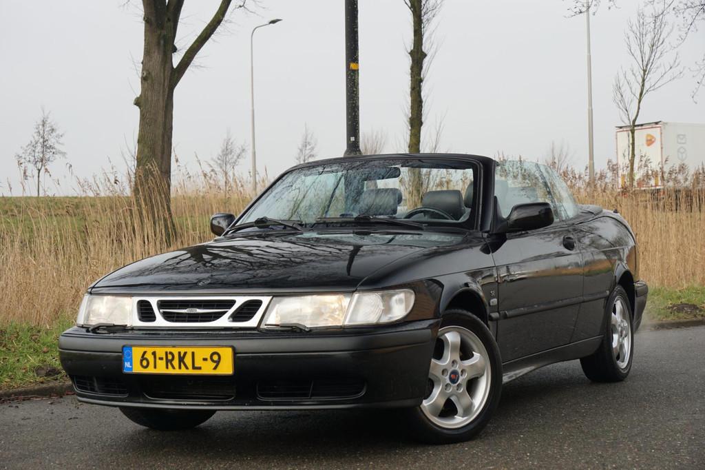Saab 9-3 Cabrio 2.0t S | Jet Black Metallic | Nette kap/Lede, Auto's, Voorwielaandrijving, Gebruikt, 4 cilinders, 4 stoelen