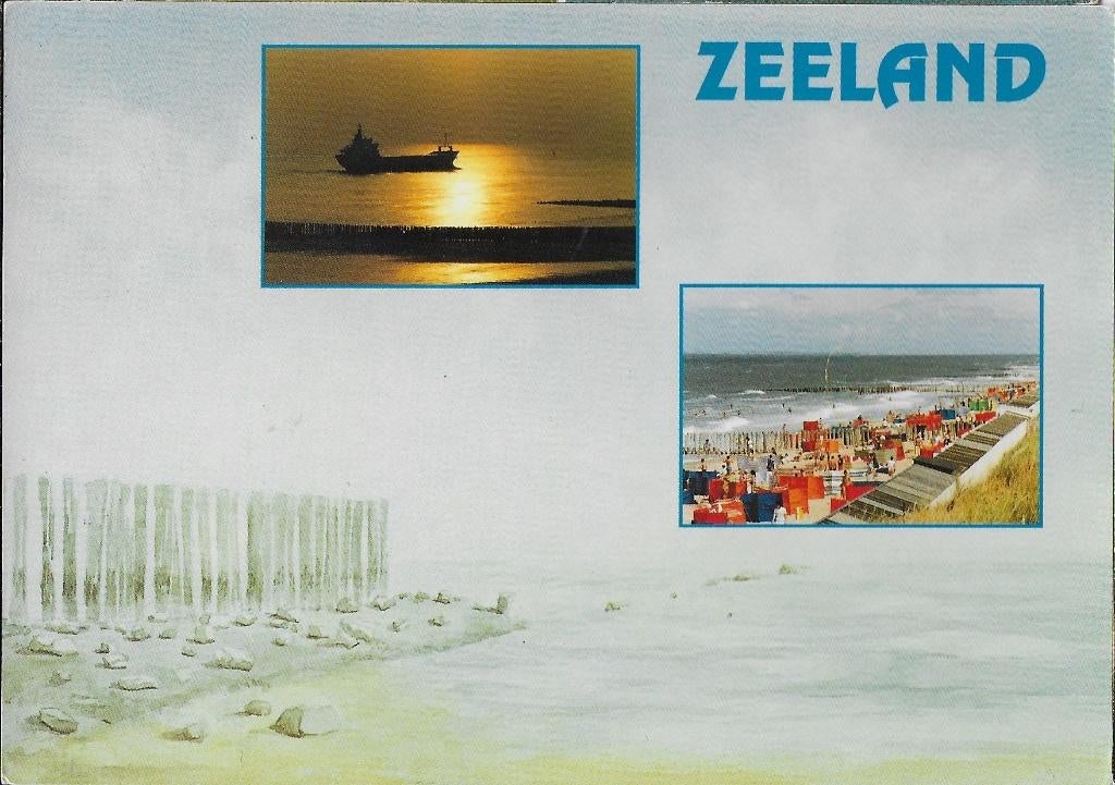 Ch309 Gelopen ansichtkaart zeeland, Ophalen of Verzenden, 1980 tot heden, Gelopen, Zeeland