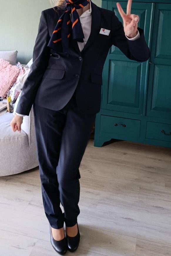 TK zgan Stewardess pakje MBO College Airport ROC, Kleding | Dames, Ophalen of Verzenden, Zo goed als nieuw, Maat 36 (S)