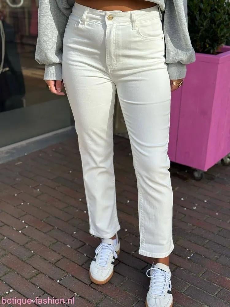 Witte jeans maat 34 van Queen Hearts, Wit, Ophalen of Verzenden, Zo goed als nieuw, Queen heart