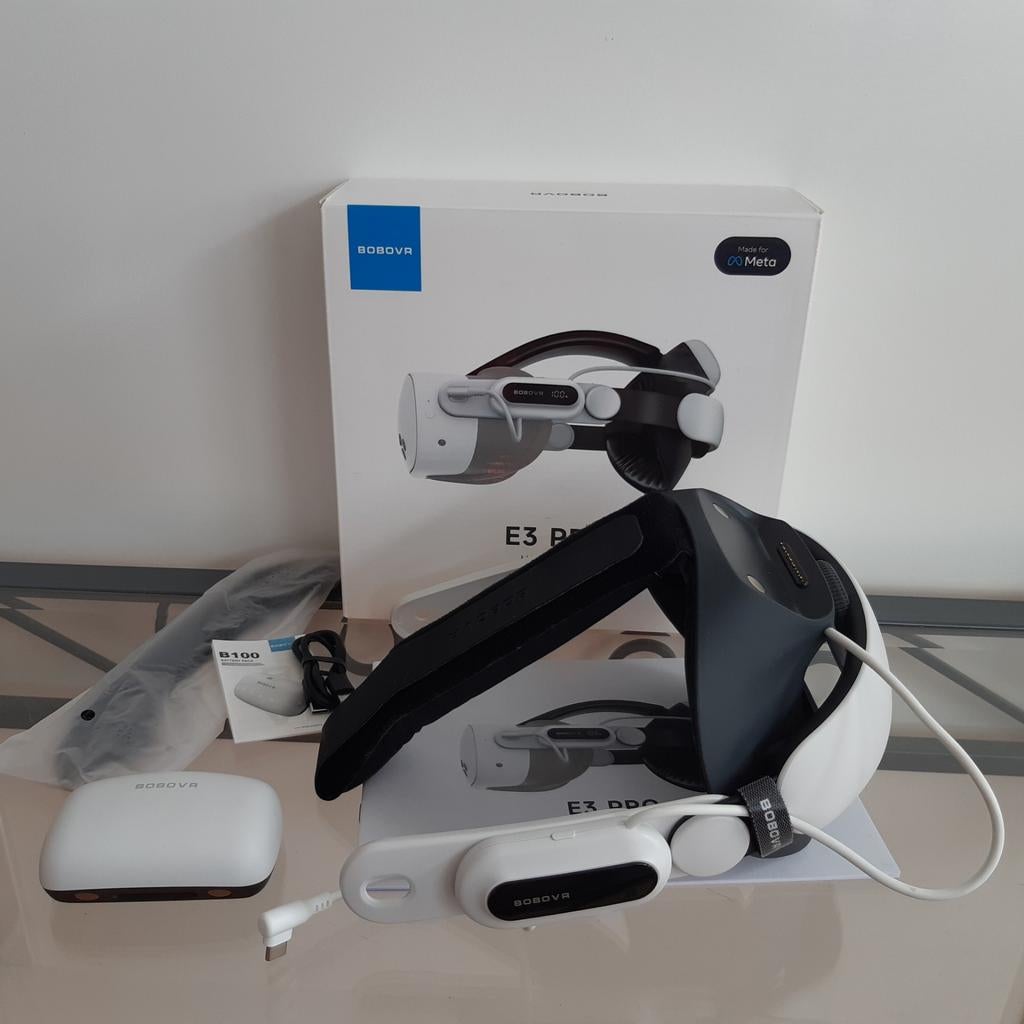 BoboVR E3 Pro - Meta Quest 3S / 3 Headstrap, Ophalen of Verzenden, Zo goed als nieuw, VR-bril, Overige platformen