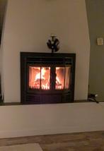 Inbouw houtkachel met dubbele deuren Helex, Ophalen of Verzenden, Gebruikt, Inbouwhaard, Houthaard