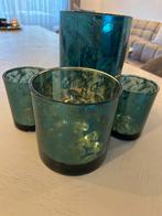 Van rhoon living windlichten, Blauw, Aardewerk of Porselein, Ophalen of Verzenden, Zo goed als nieuw