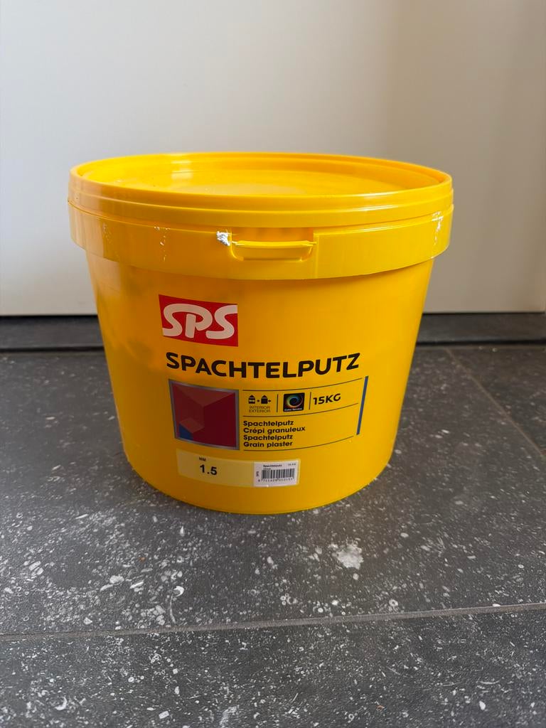 SPS Spachtelputz 1.5mm 15KG, Ophalen, Gebruikt, Overige kleuren, Verf