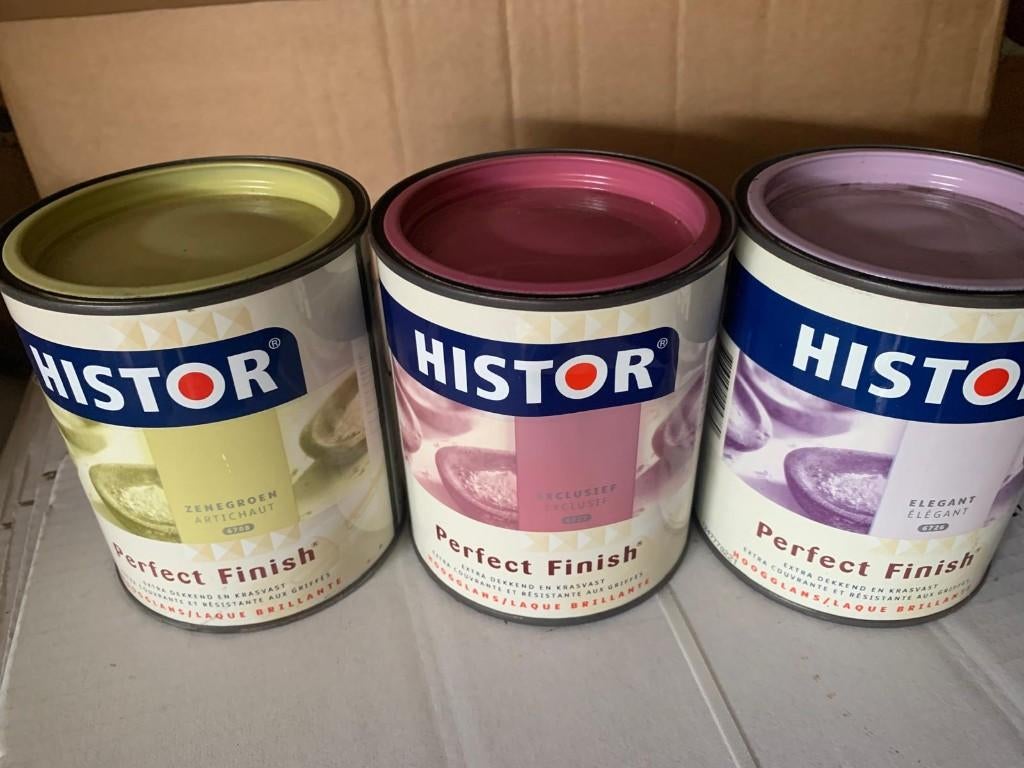 Grote restpartij blikken histor of flexa lak, Diversen, Ophalen of Verzenden, Nieuw