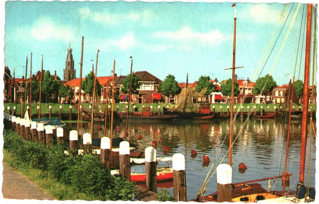 914374 Enkhuizen NH jr 60 Haven Gelopen met postzegel