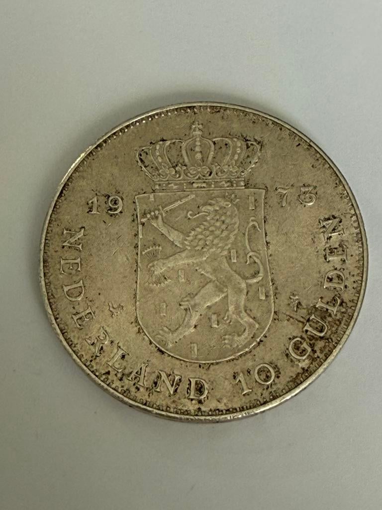 Zilveren 10 gulden, Postzegels en Munten, Munten | Nederland, Ophalen, Koningin Juliana, 10 gulden