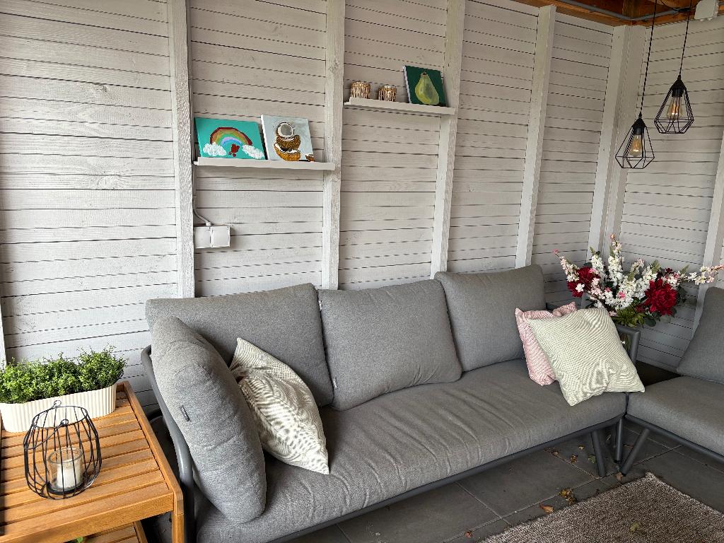 Tuinset - Hoekbank, Tuin en Terras, Ophalen, Gebruikt, 6 zitplaatsen, Aluminium