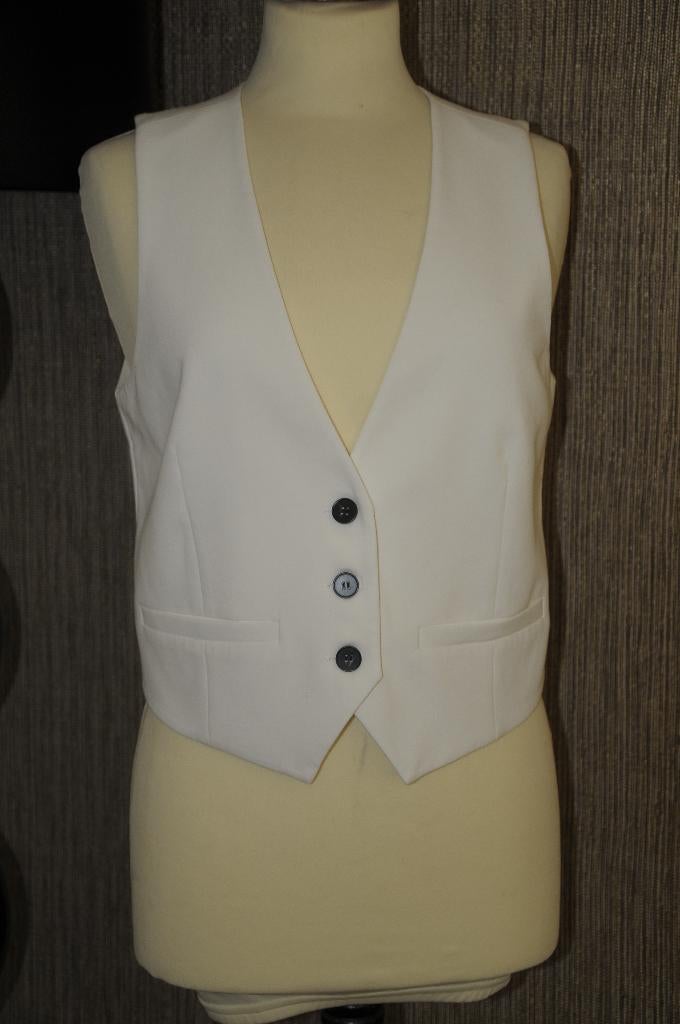 NIEUW! Mooi wit gilet van Costes, maat M!, Kleding | Dames, Maat 38/40 (M), Wit, Nieuw, Ophalen of Verzenden
