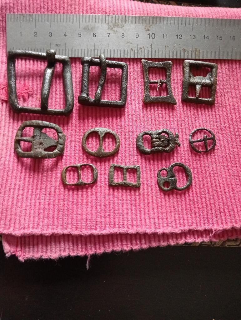 Lot 17/18/19eeuwse verschillende bronze Gespen, Antiek en Kunst, Ophalen of Verzenden, Brons