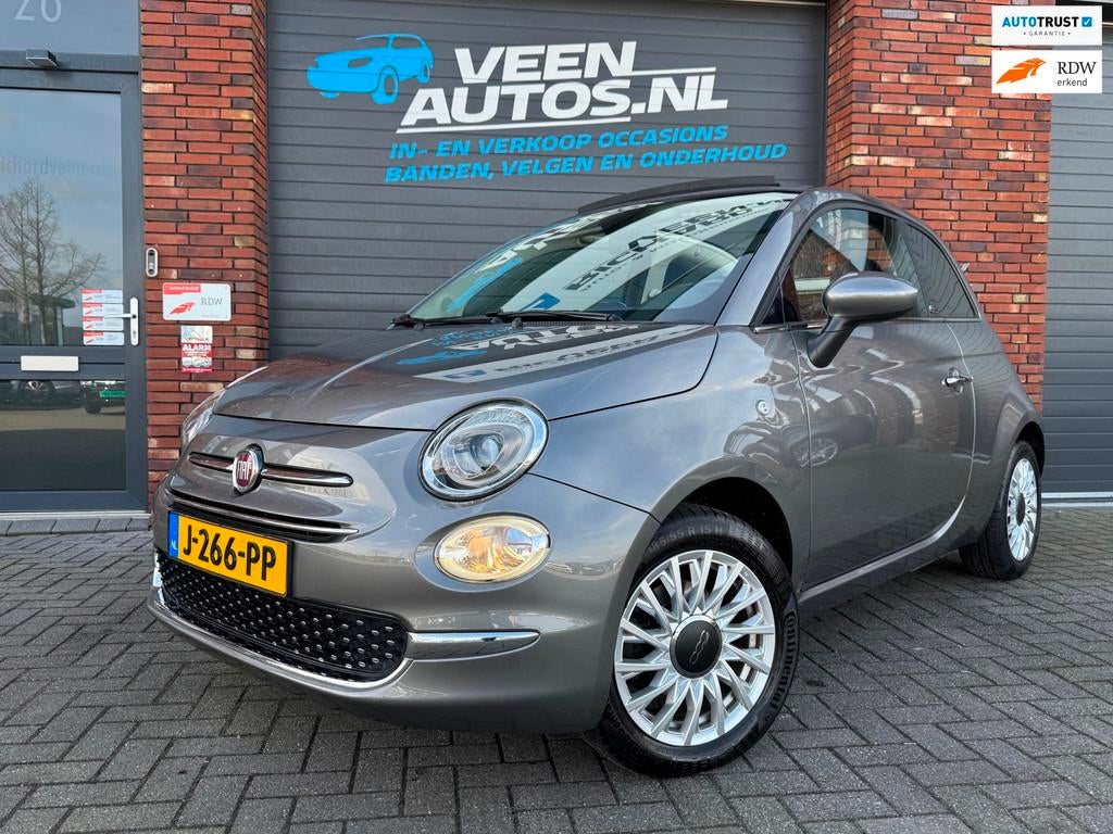 Fiat 500 C 1.2 Lounge Cabrio Nieuwstaat LED Navi Clima, Gebruikt, 4 cilinders, Cabriolet, Bedrijf