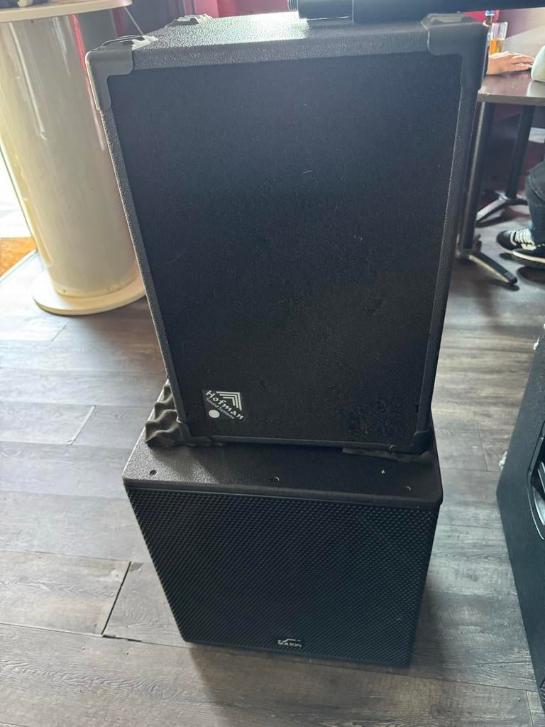 2x Hoftman 12 inch actieve speakers - Topkwaliteit, Overige merken, Ophalen of Verzenden, Zo goed als nieuw, 120 watt of meer