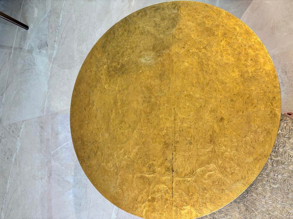 Set van 3 ronde bijzettafels - Goud, Zilver, Koper, Ophalen, Minder dan 45 cm, Metaal of Aluminium, Rond