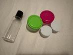 Kleine potjes met gekleurde deksels, Ophalen of Verzenden, Zo goed als nieuw, Overige materialen, Pot, Bus of Blik