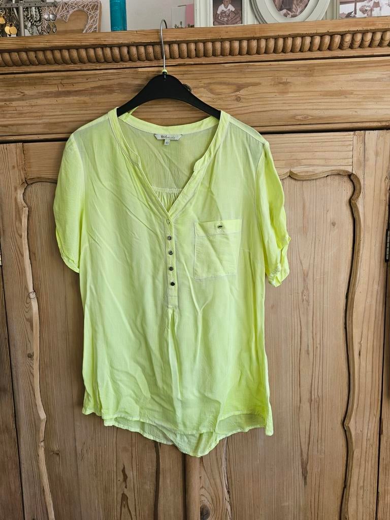 Nieuw - M&S Mode Neon Gele Blouse Maat 40, Maat 38/40 (M), Geel, Nieuw, Ophalen of Verzenden