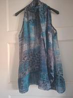 WE feestelijke haltertop met sjaalkraag maat M, Maat 38/40 (M), Anneonline, Steenbergen, Blauw