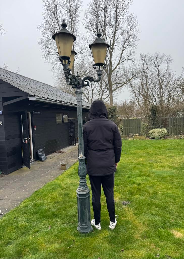 Gietijzeren Lantaarnpaal, Tuin en Terras, Buitenverlichting, Ophalen, Gebruikt, Staande lamp, Netvoeding