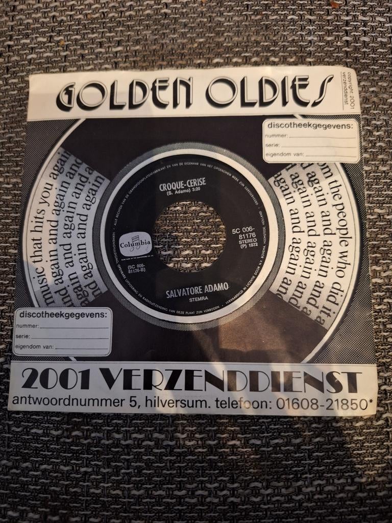 Salvatore Adamo - Croque-Cerise Single, Cd's en Dvd's, 7 inch, Single, Ophalen of Verzenden, Zo goed als nieuw