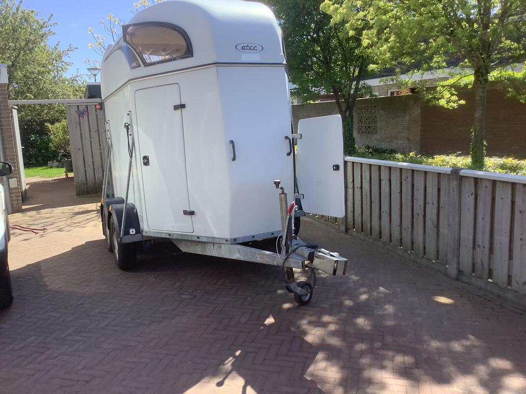 2 paards Paardentrailer Atec Olympia Line 1,60 m binnenwerks, Ophalen, Zo goed als nieuw, Polyester, 2-paards trailer