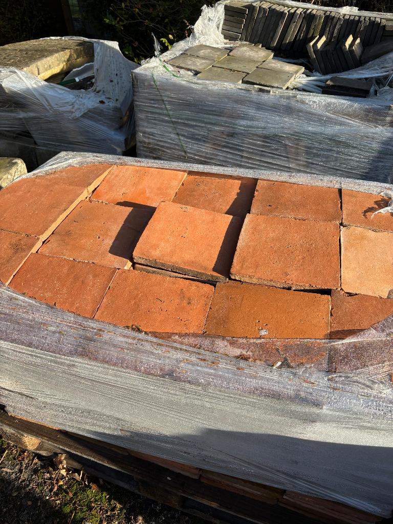 Lot antieke terracotta tegels Voor info BELLEN 0474220705, Ophalen