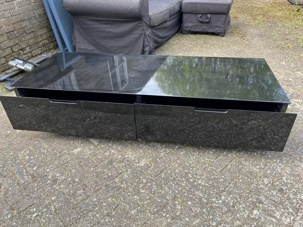 Tv meubel / laag dressoir zwart, Ophalen, Gebruikt, 25 tot 50 cm, Minder dan 100 cm