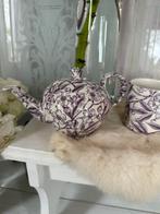 Burleigh Prunus lila theepot en mok zgan, Antiek en Kunst, Antiek | Servies los, Ophalen of Verzenden