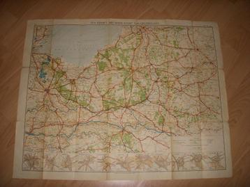 Ten Brink's nieuwste kaart van Gelderland 1931, plattegrond beschikbaar voor biedingen