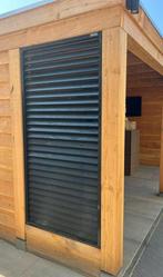 Shutter scherm zwart hardhout, 180x90 cm, 1 lamel is defect, Ophalen, 1 tot 2 meter, Minder dan 3 meter, Zo goed als nieuw